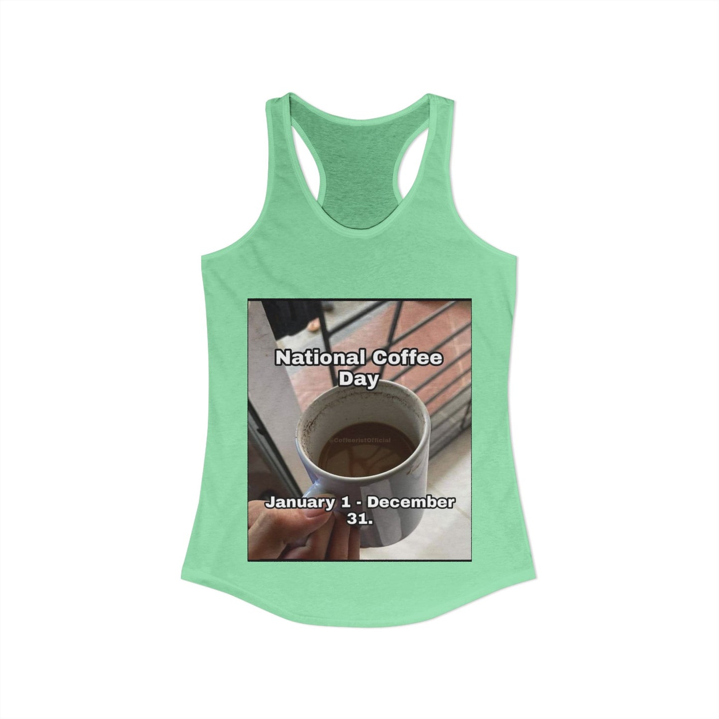 National Coffee Day Women's Racerback Tank