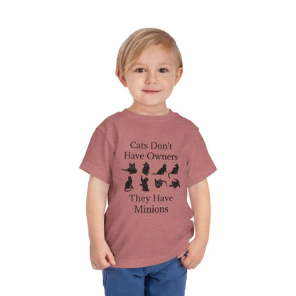 Cat Minions Toddler Unisex Short Sleeve Crewneck Tee