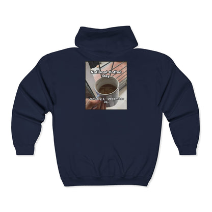 National Coffee Day Unisex Full Zip Hoodie