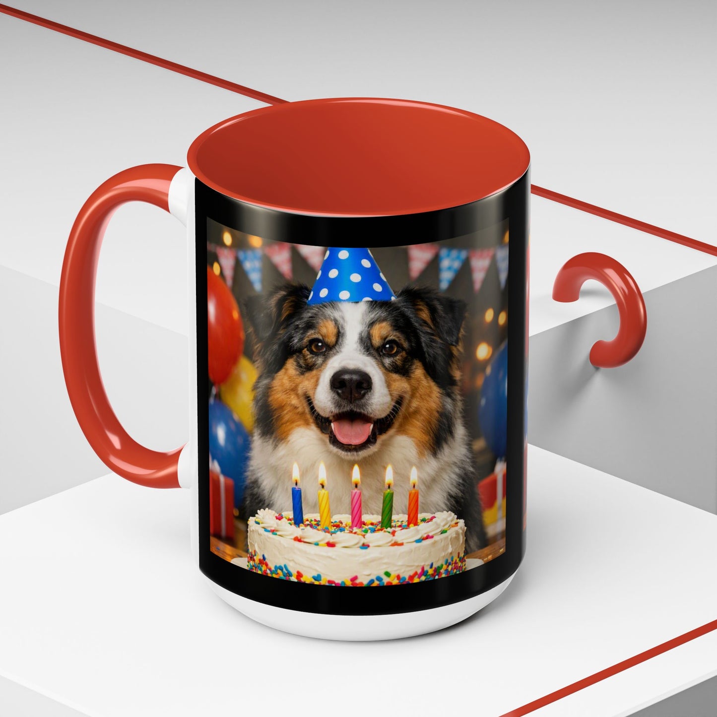 Birthday Buddy Aussie 2-Tone Coffee Mug