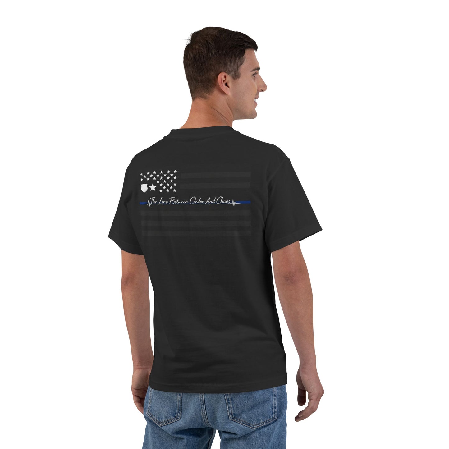 Thin Blue Line Men's Short-Sleeve Crewneck Tee