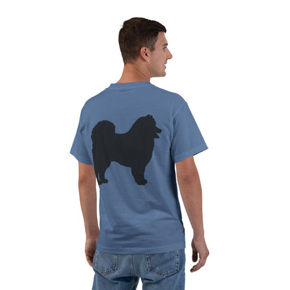 Samoyed Silhouette Men's Short-Sleeve Crewneck Tee
