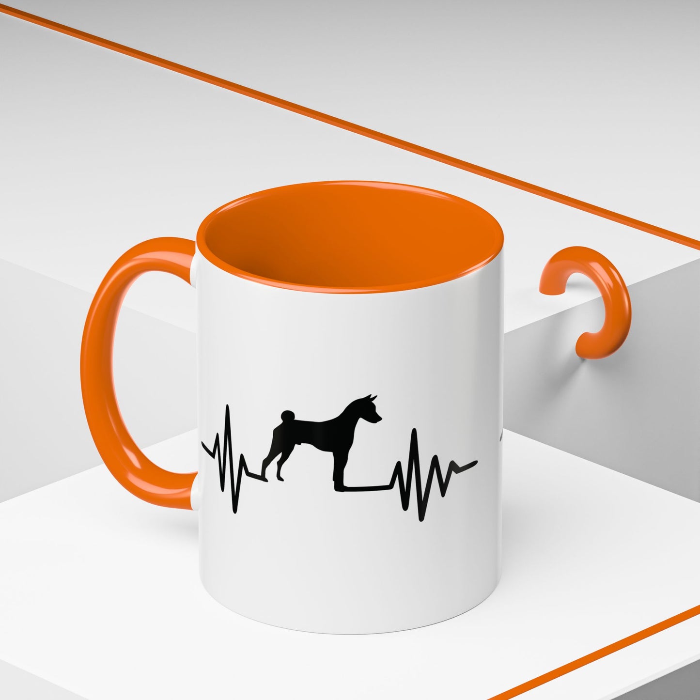 My Heart Beats For Basenjis 2-Tone Coffee Mug