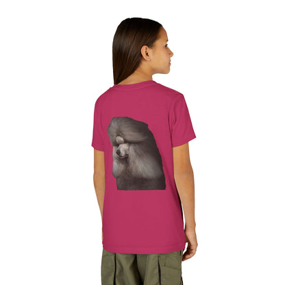 Poodle Head Youth Unisex Short Sleeve Crewneck Tee