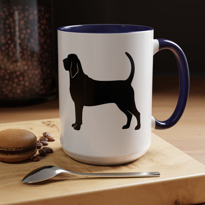 Bloodhound Silhouette 2-Tone Coffee Mug