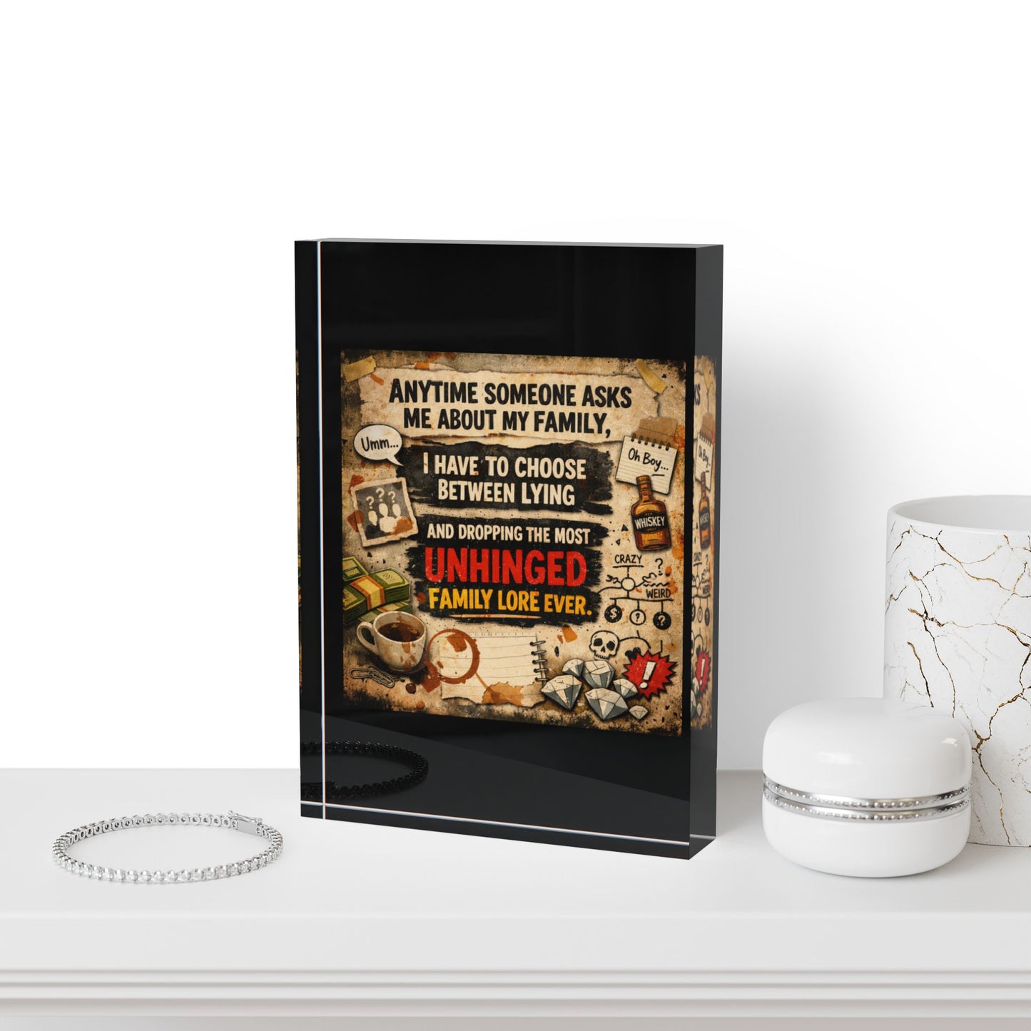 Unhinged Family Acrylic Photo Block