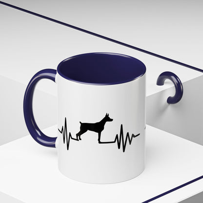 My Heart Beats For Dobermans 2-Tone Coffee Mug