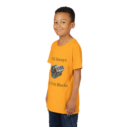 Play With Blocks Youth Unisex Short Sleeve Crewneck Tee