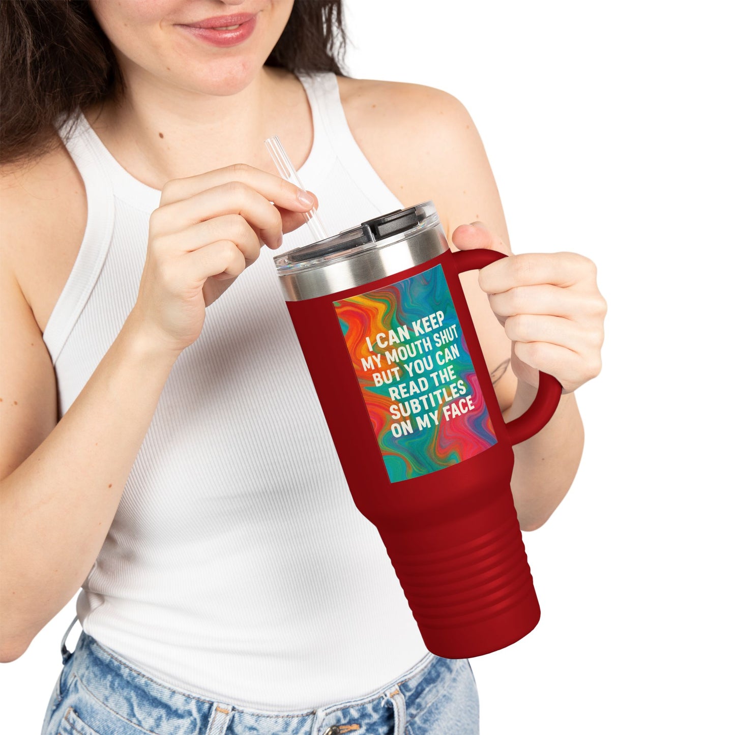 Subtitles Insulated Travel Mug
