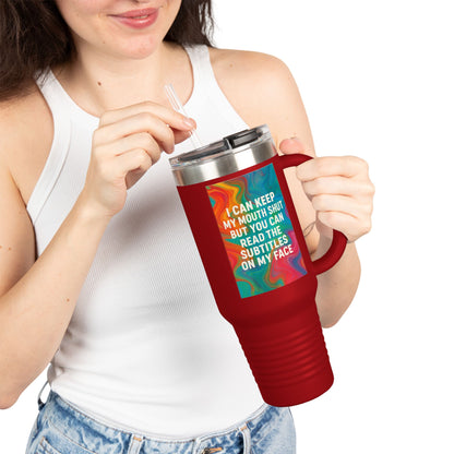 Subtitles Insulated Travel Mug