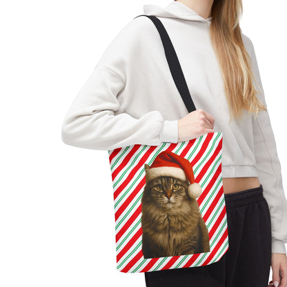 Santa Paws Cat Tote Bag