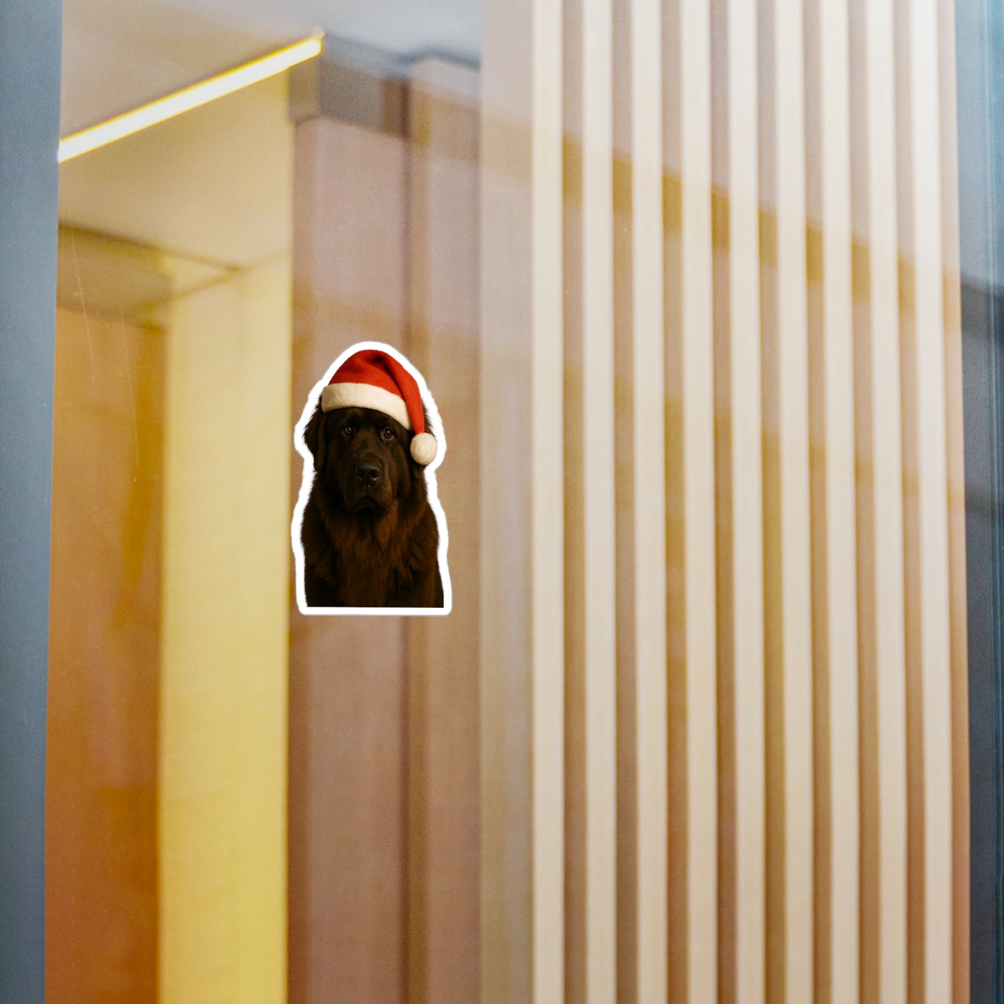 Santa Paws Newfie Vinyl Decal