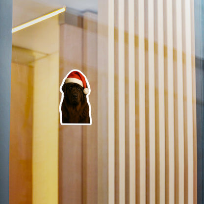 Santa Paws Newfie Vinyl Decal