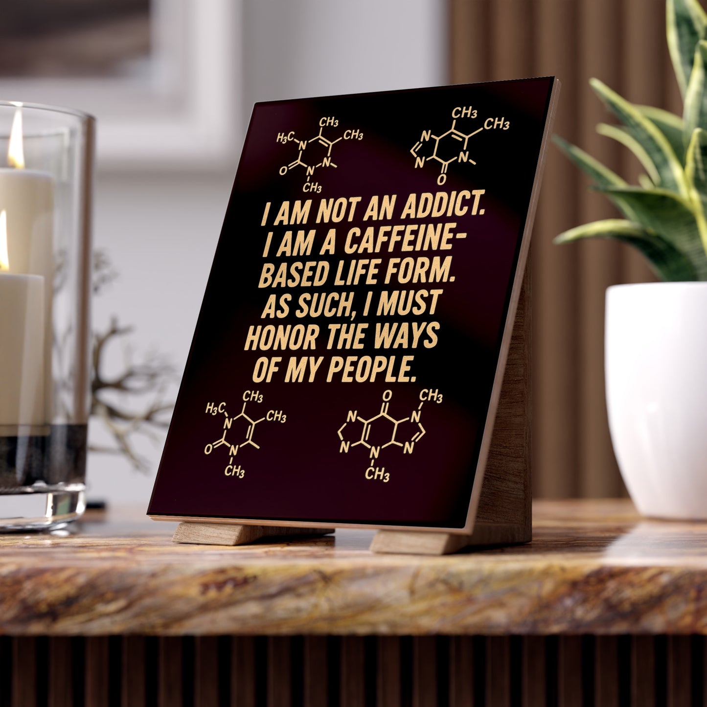 Not An Addict Ceramic Photo Tile