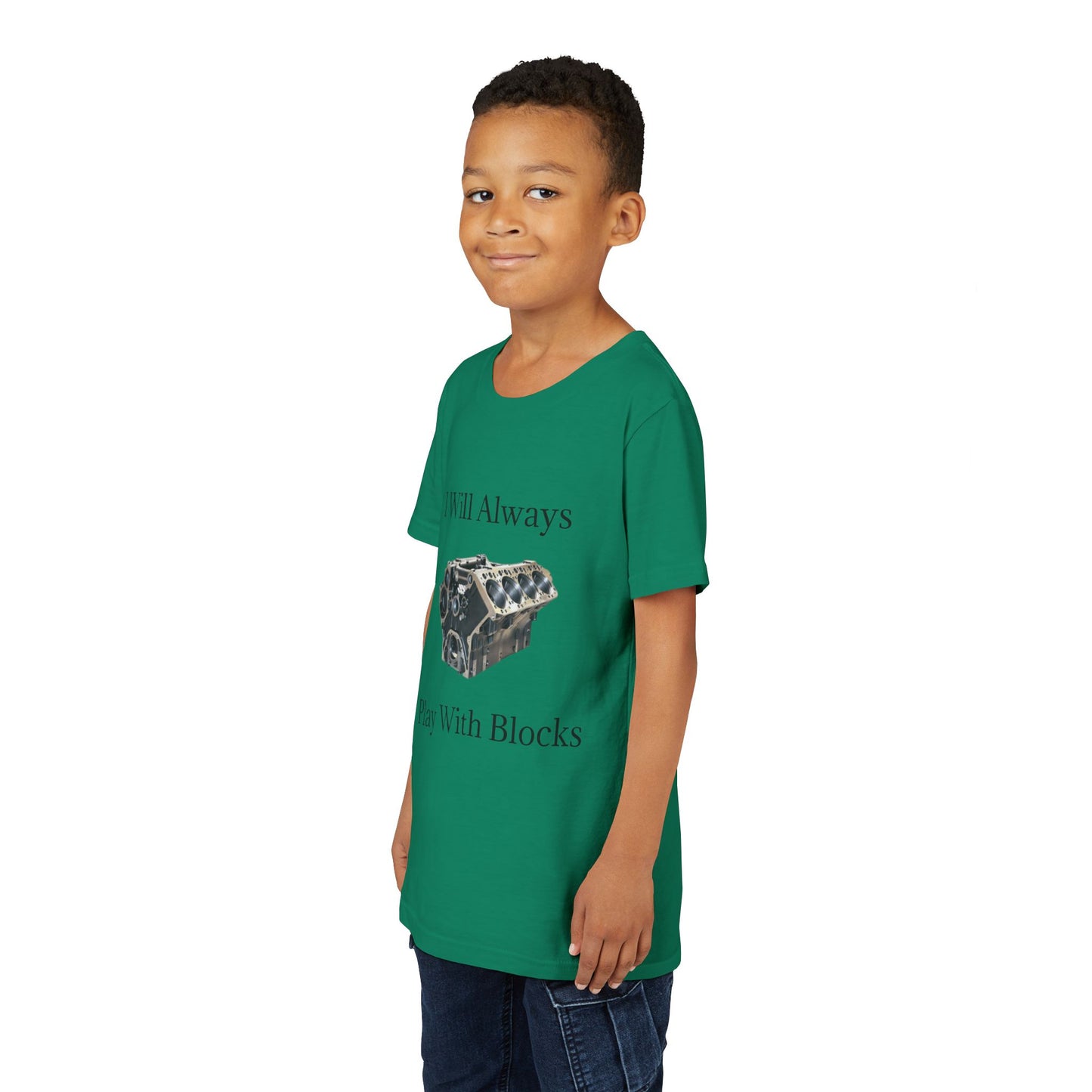 Play With Blocks Youth Unisex Short Sleeve Crewneck Tee