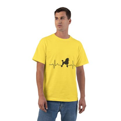 My Heart Beats For Poodles Men's Short-Sleeve Crewneck Tee