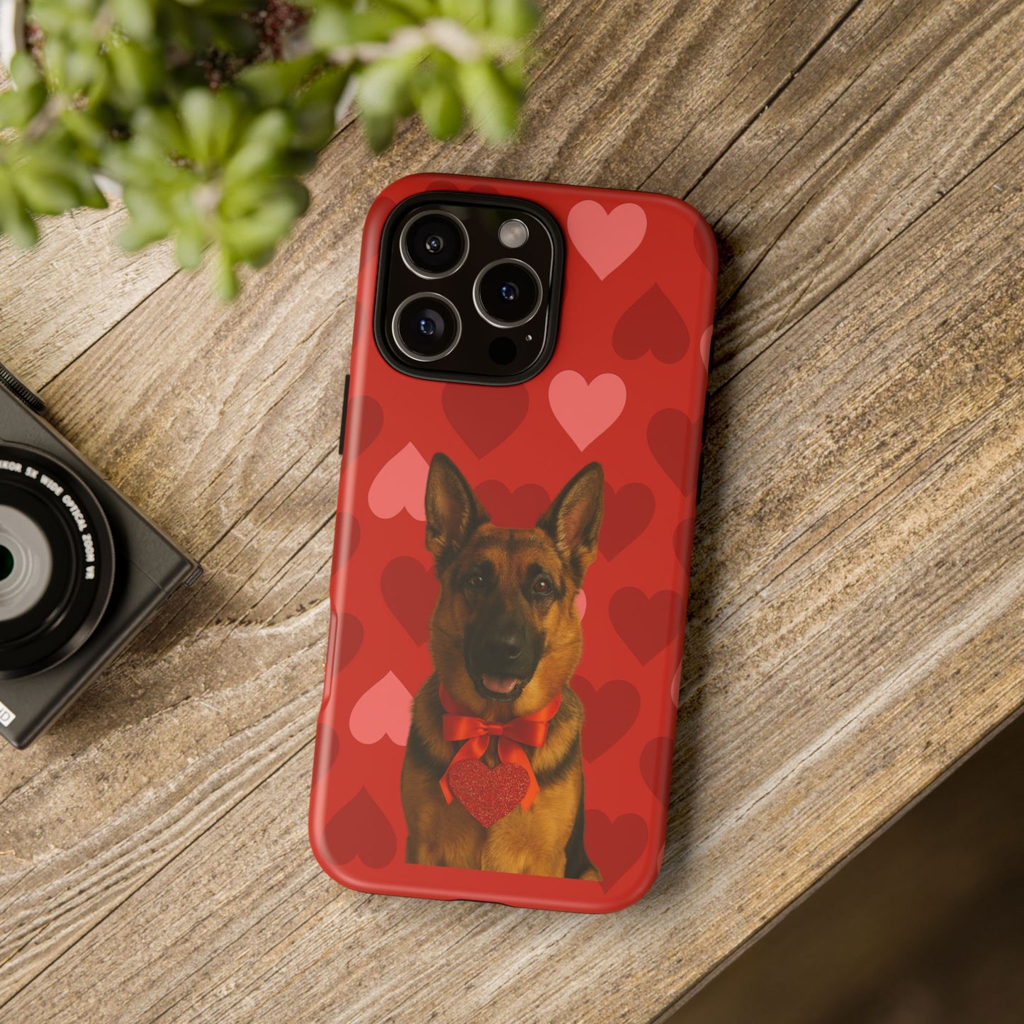 Cupid's Companion German Shepherd iPhone Case