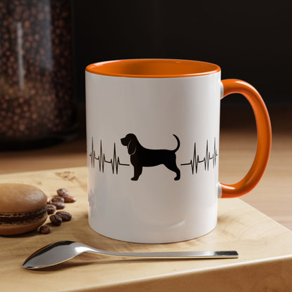 My Heart Beats For Bloodhounds 2-Tone Coffee Mug