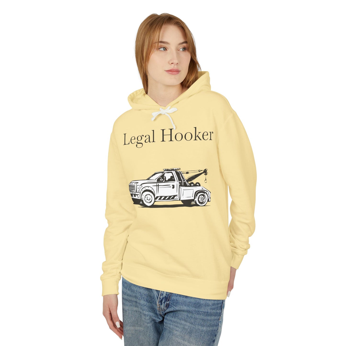 Legal H**ker Wheel Lift Tow Truck Unisex Lightweight Hoodie