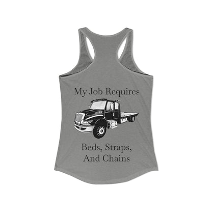 Beds, Straps, And Chains Women's Racerback Tank