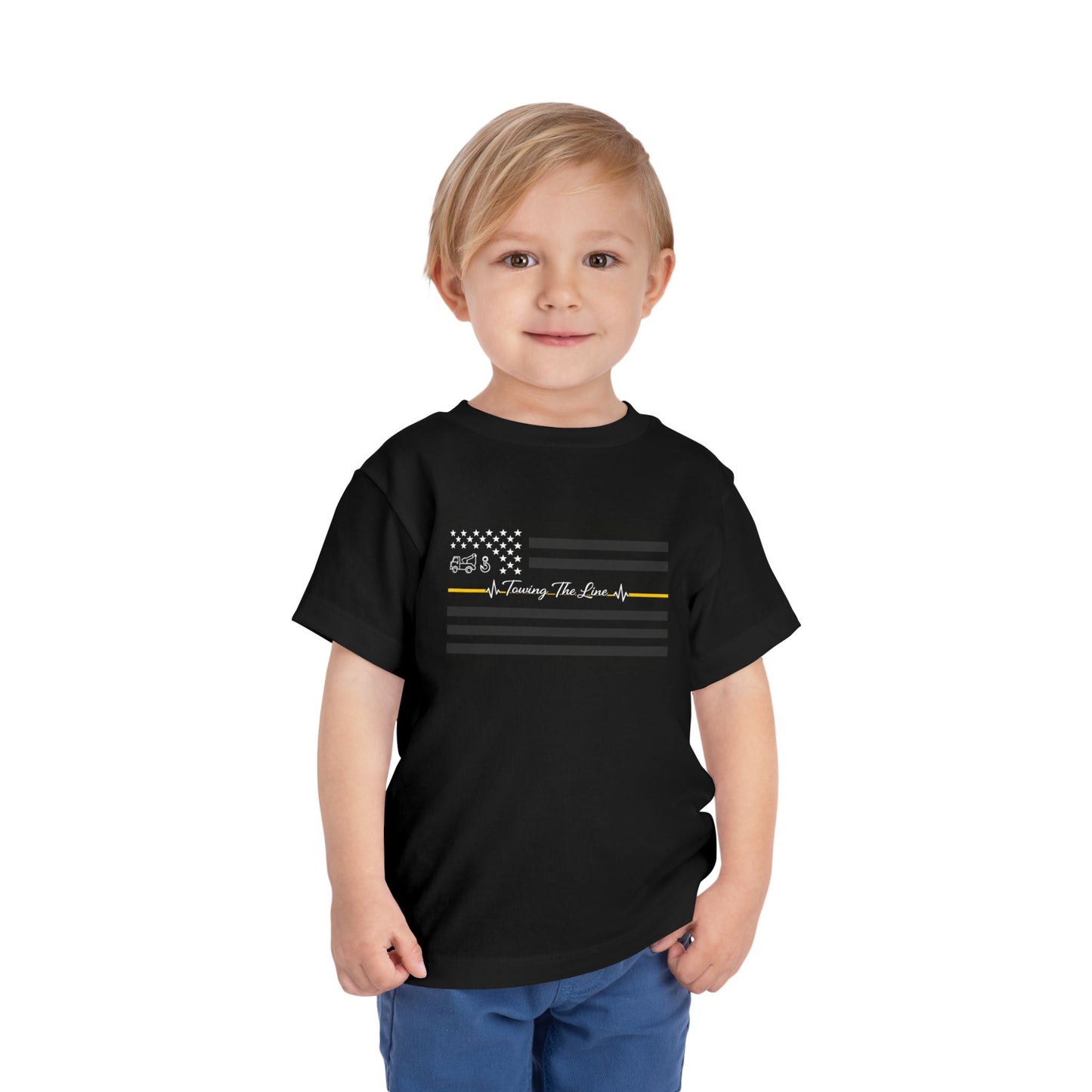 Thin Yellow Line Toddler Unisex Short Sleeve Crewneck Tee