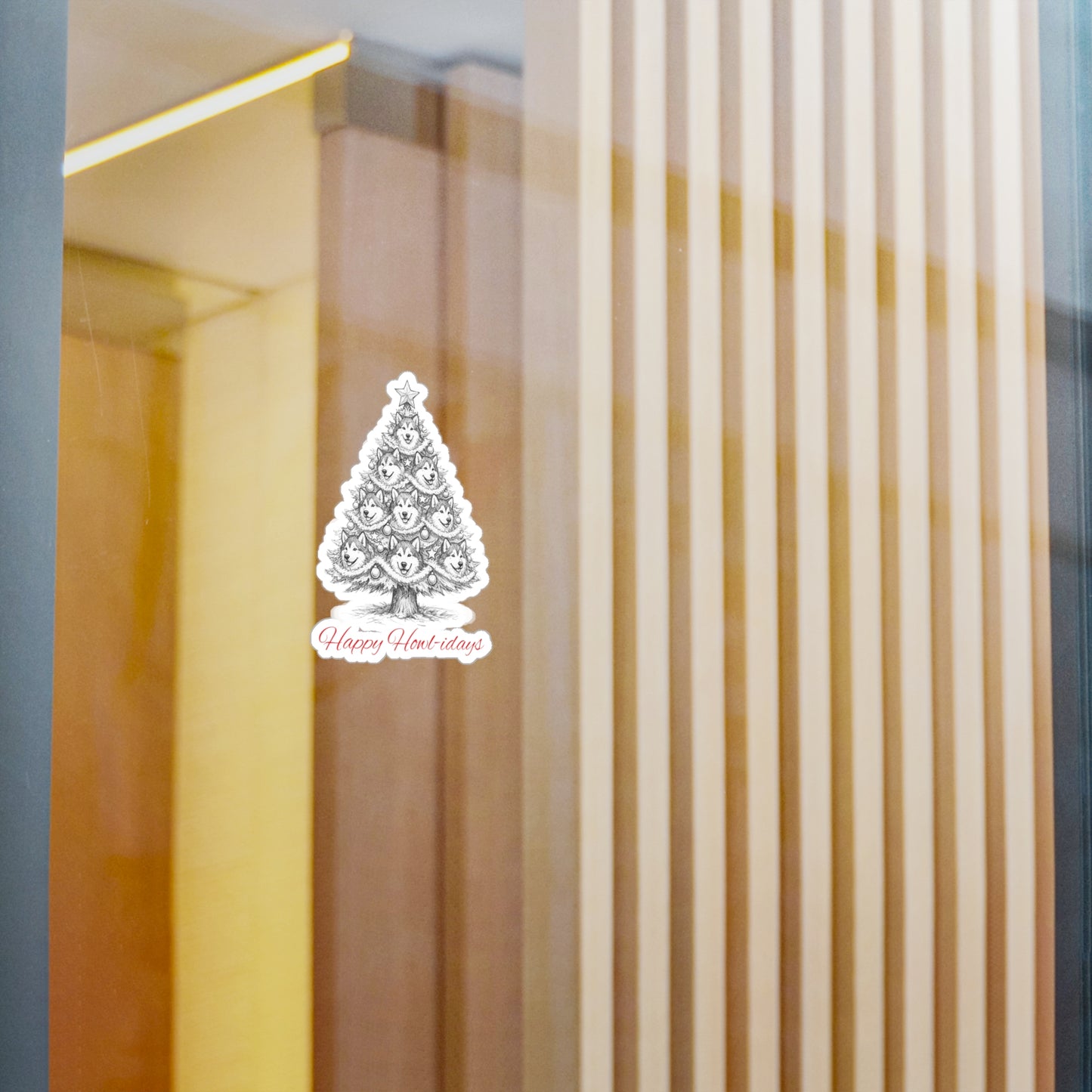 Happy Howl-idays Vinyl Decal