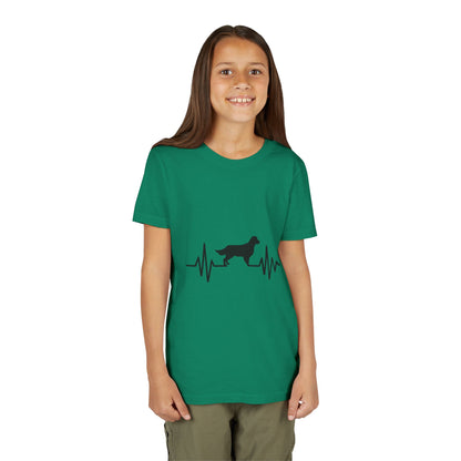 My Heart Beats For Goldens Youth Unisex Short Sleeve Crewneck Tee