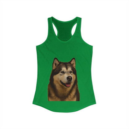 Malamute Head Women's Racerback Tank