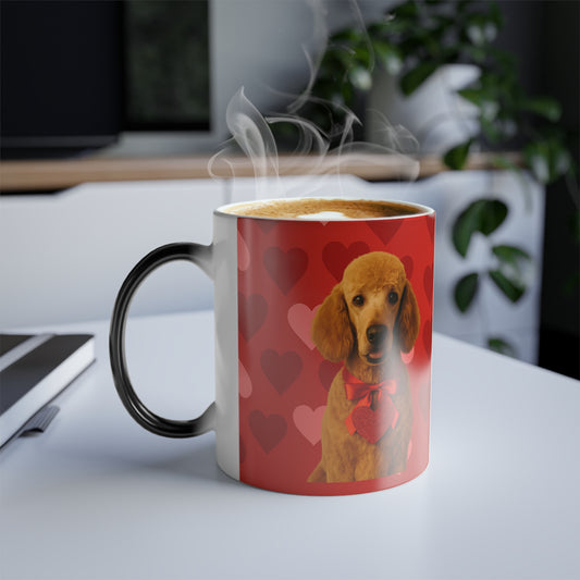 Cupid's Companion Poodle Color Changing Mug