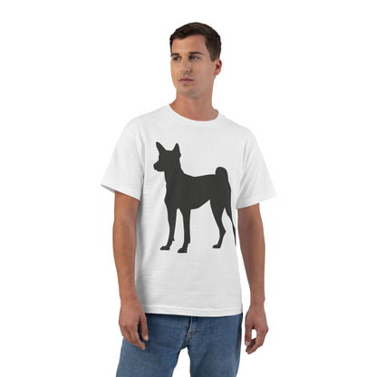 Basenji Silhouette Men's Short-Sleeve Crewneck Tee