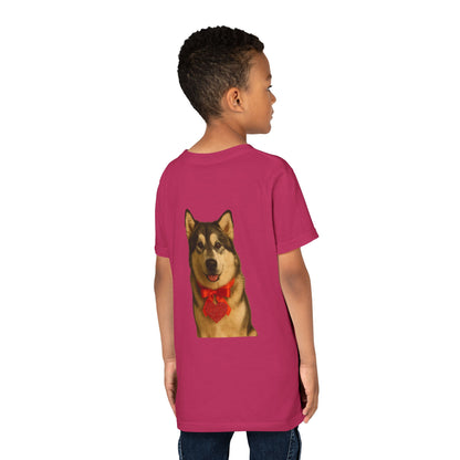 Cupid's Companion Malamute Youth Unisex Short Sleeve Crewneck Tee