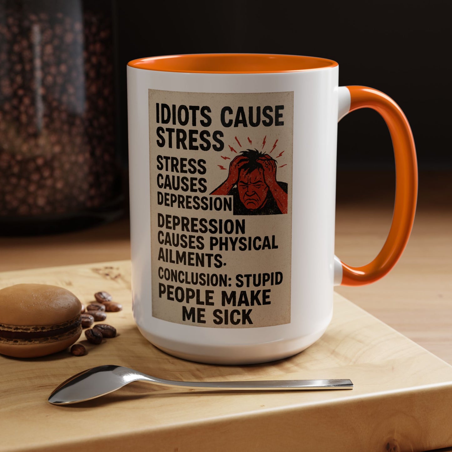 Stupid People 2-Tone Coffee Mug