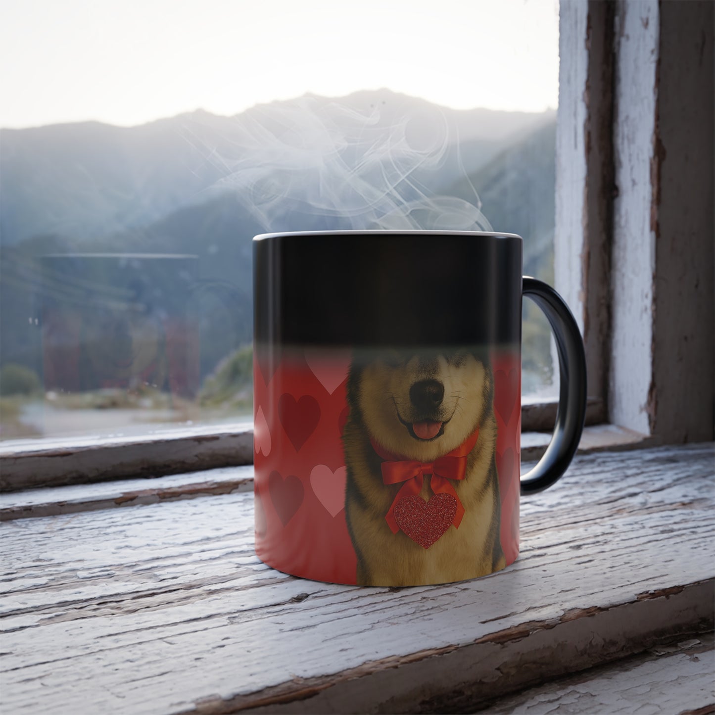 Cupid's Companion Malamute Color Changing Mug