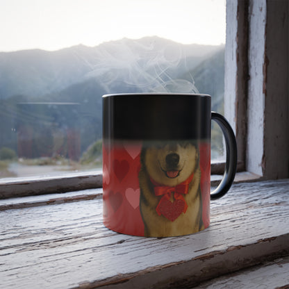Cupid's Companion Malamute Color Changing Mug