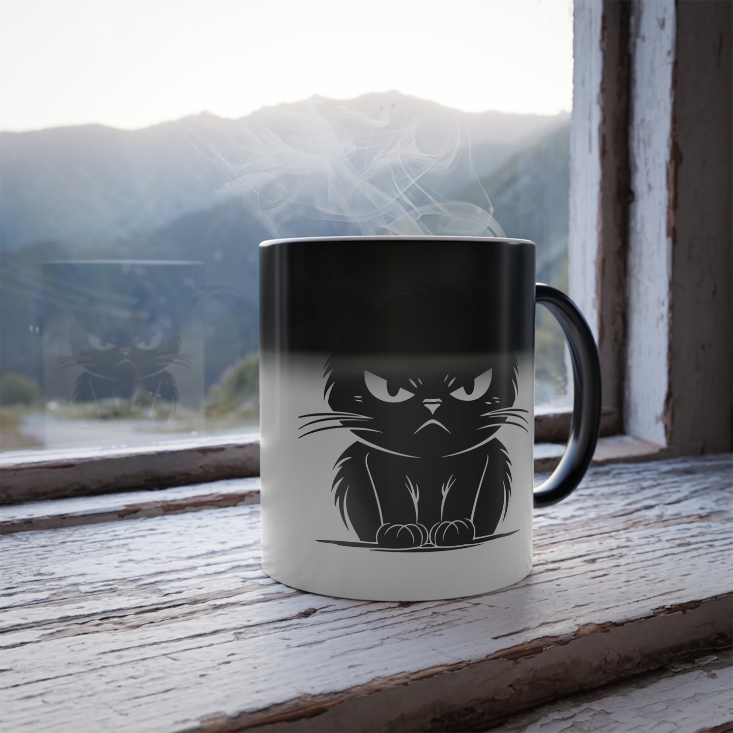 Angry Cat Color Changing Mug