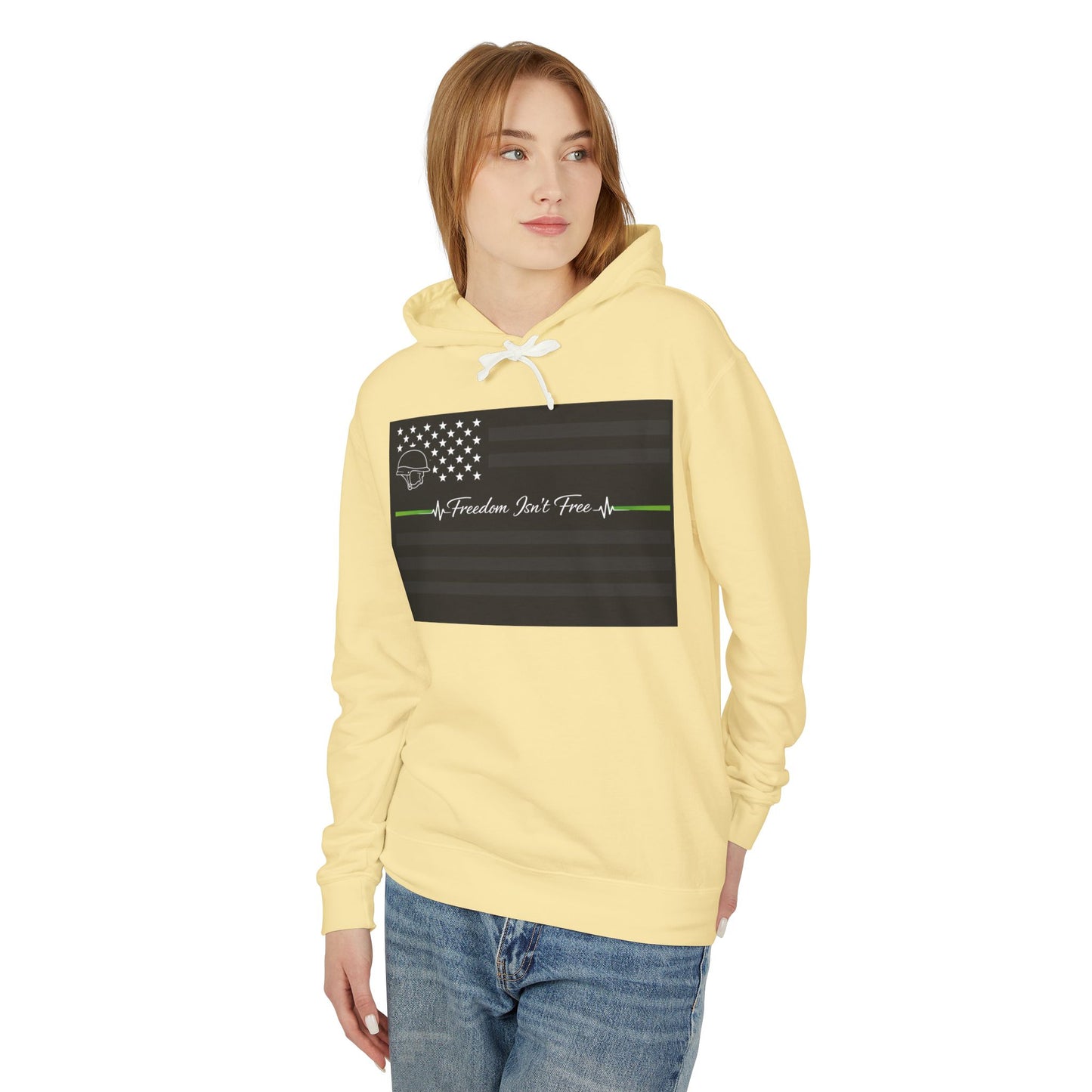 Thin Green Line Unisex Lightweight Hoodie