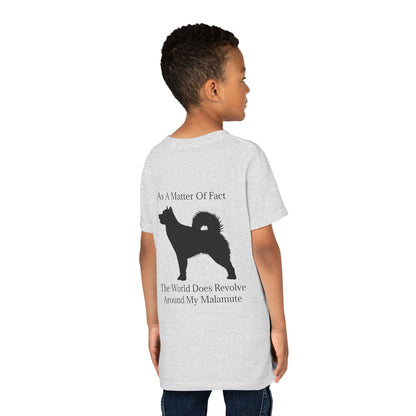 Matter Of Fact Malamute Youth Unisex Short Sleeve Crewneck Tee