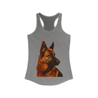 German Shepherd Head Women's Racerback Tank