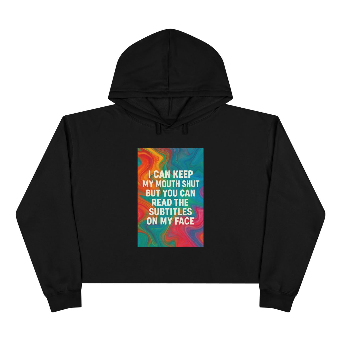 Subtitles Women's Crop Hoodie