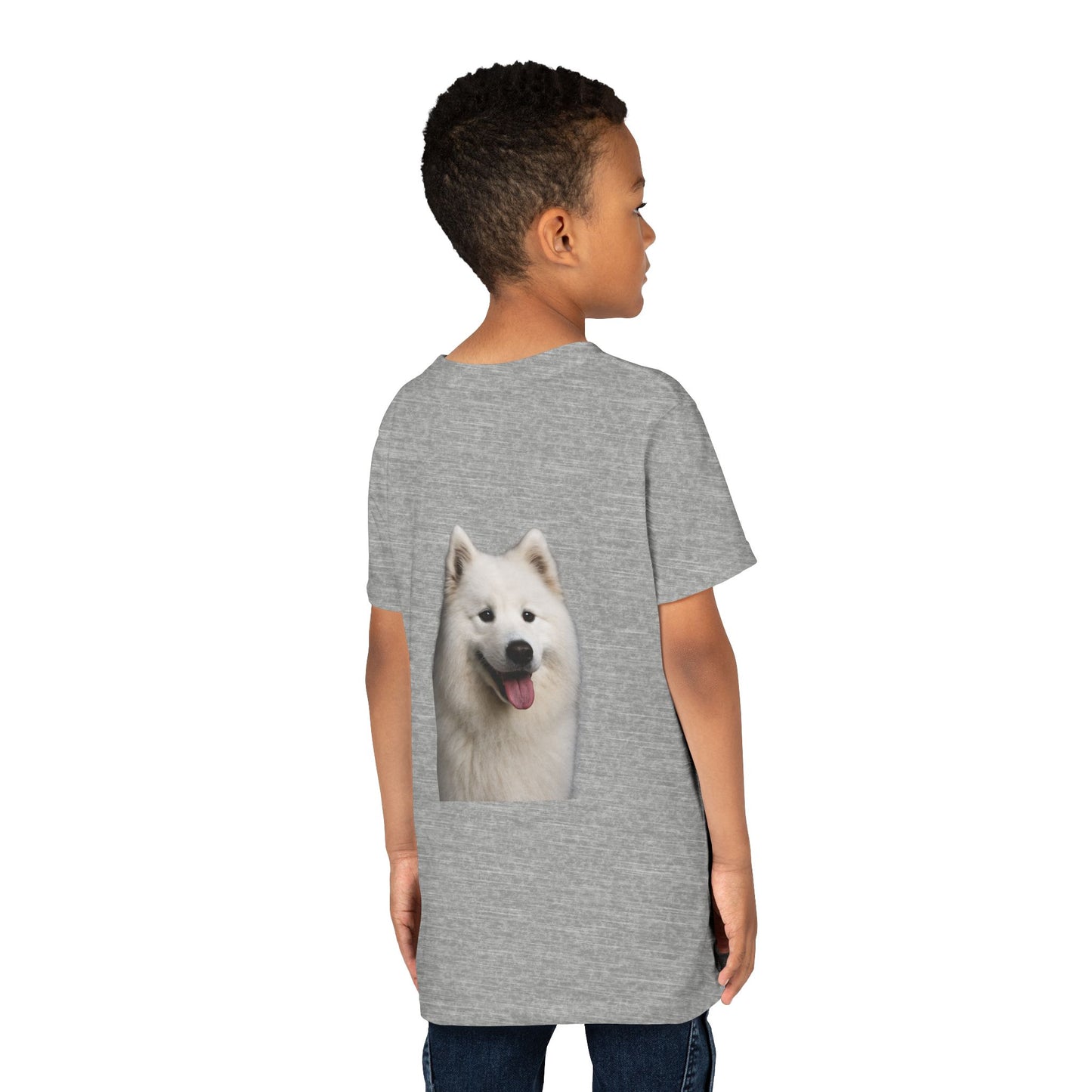 Samoyed Head Youth Unisex Short Sleeve Crewneck Tee