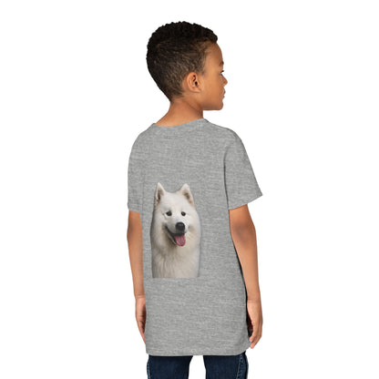 Samoyed Head Youth Unisex Short Sleeve Crewneck Tee