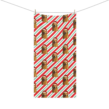 Santa Paws Golden Mink-Cotton  Beach Towel