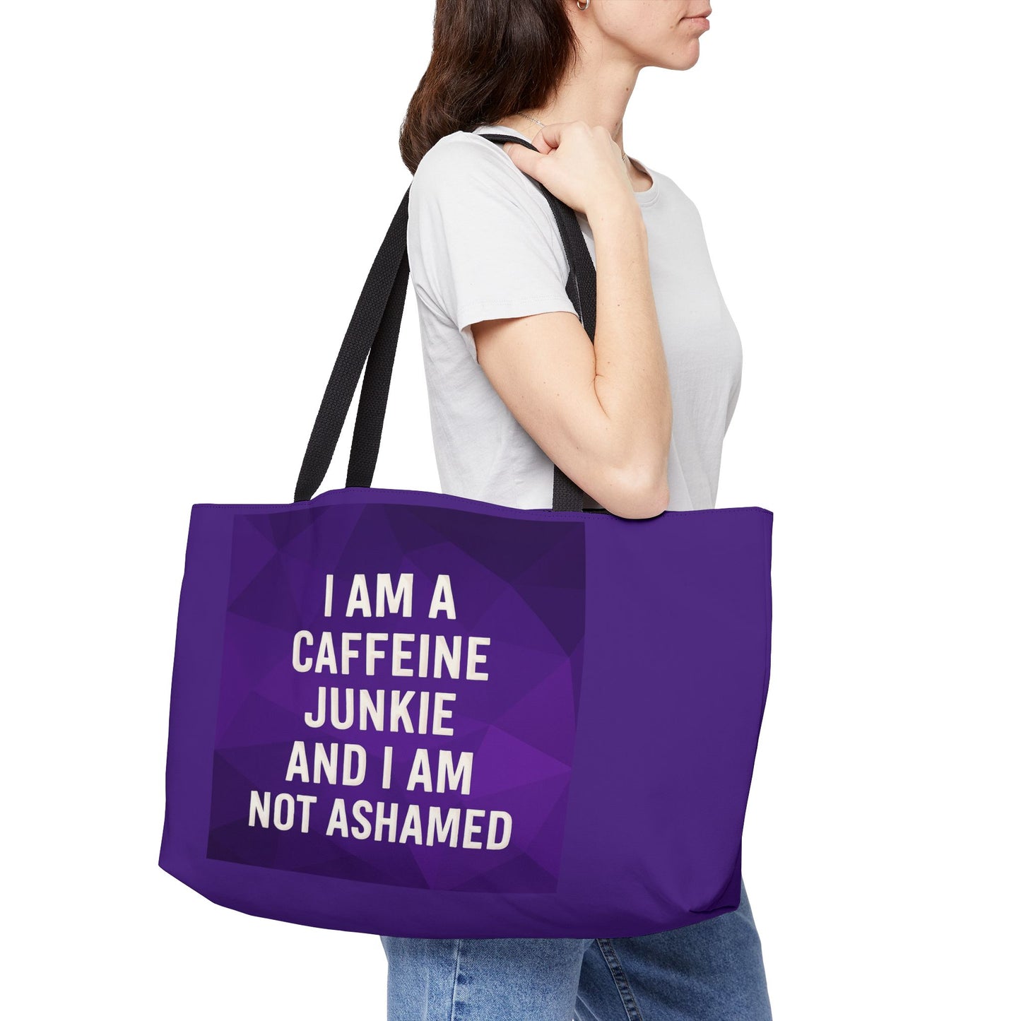 Caffeine Junkie Weekender Tote Bag