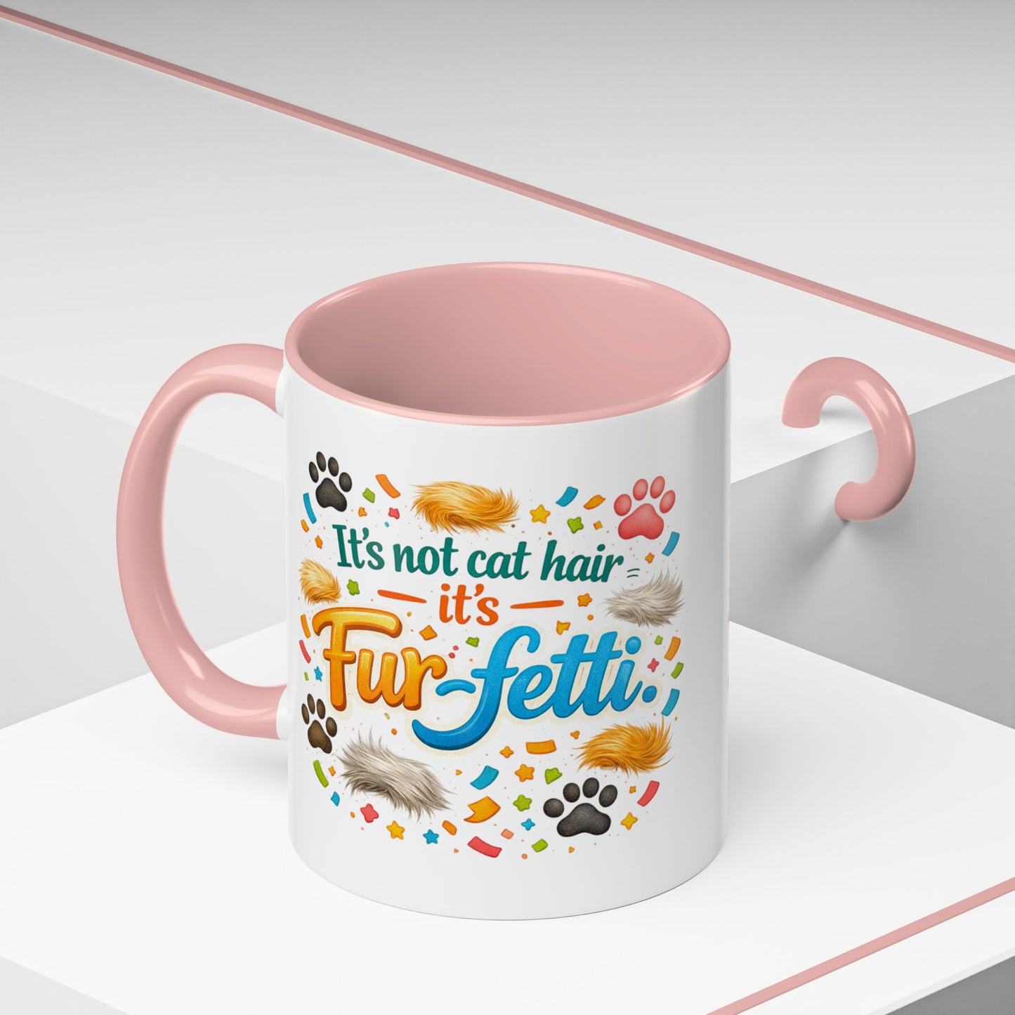 Fur-Fetti Cat 2-Tone Coffee Mug