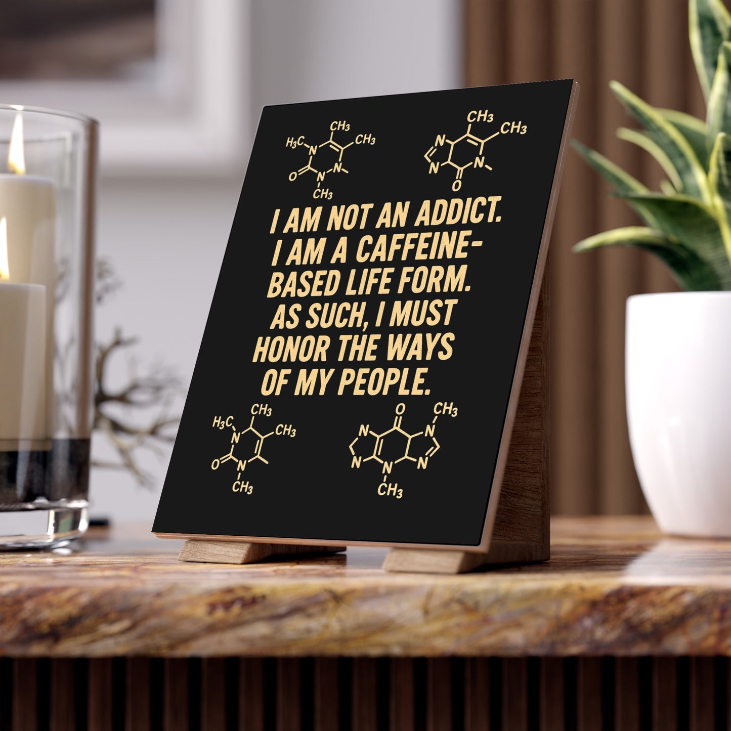 Not An Addict Ceramic Photo Tile