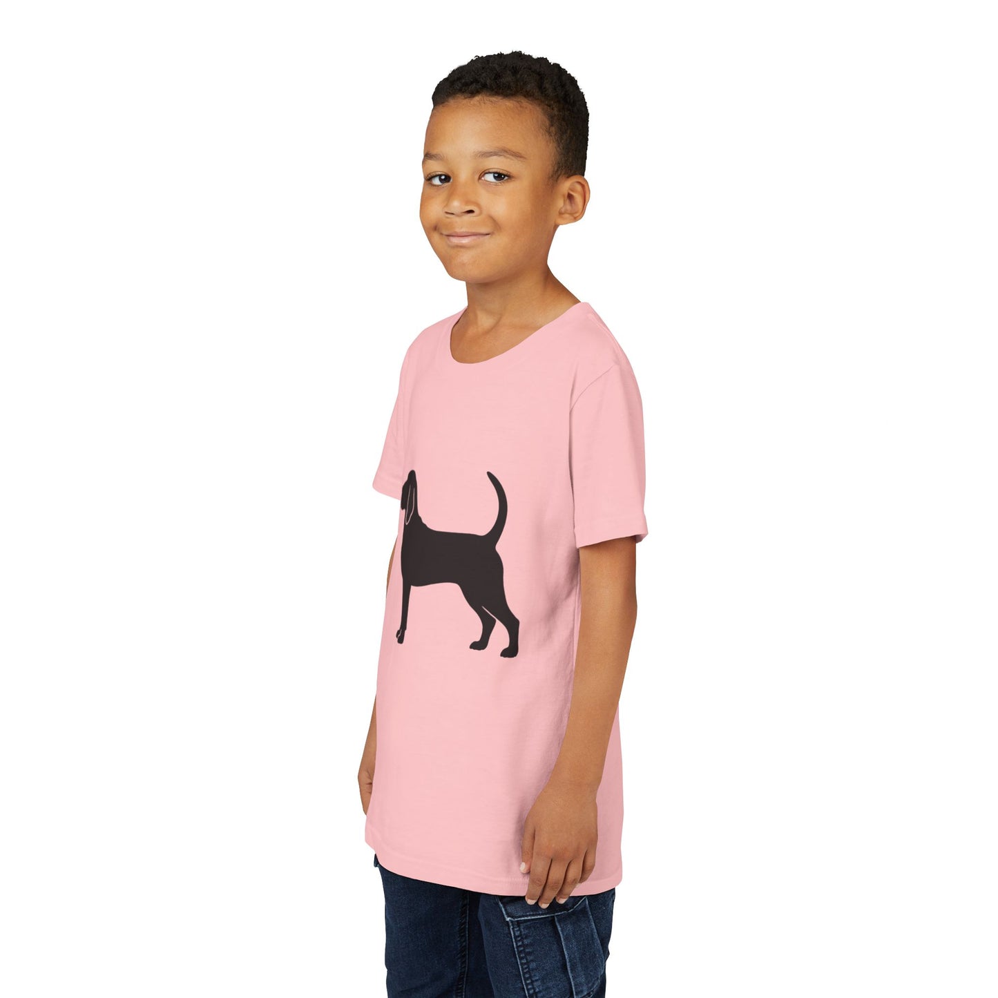 Bloodhound Silhouette Youth Unisex Short Sleeve Crewneck Tee