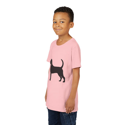 Bloodhound Silhouette Youth Unisex Short Sleeve Crewneck Tee