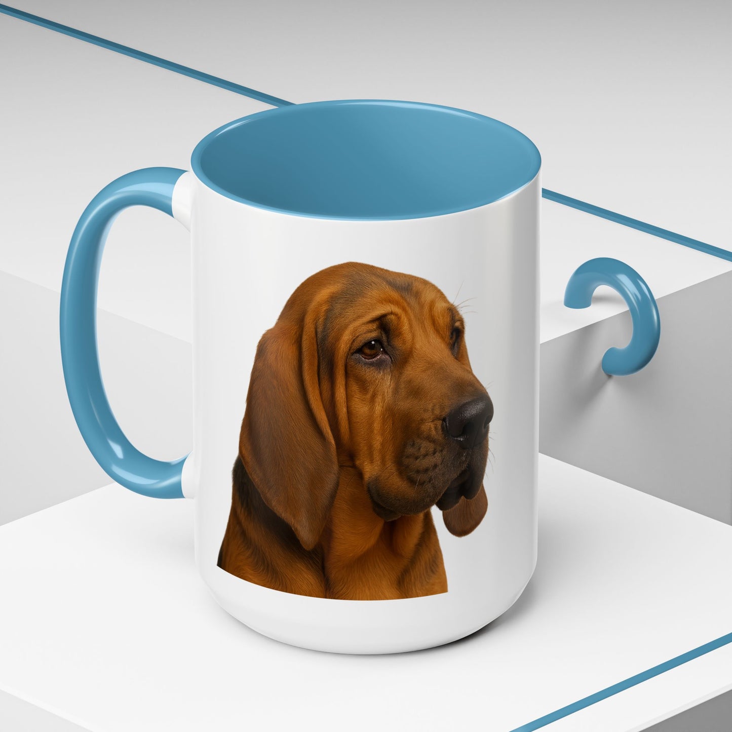 Bloodhound Head 2-Tone Coffee Mug