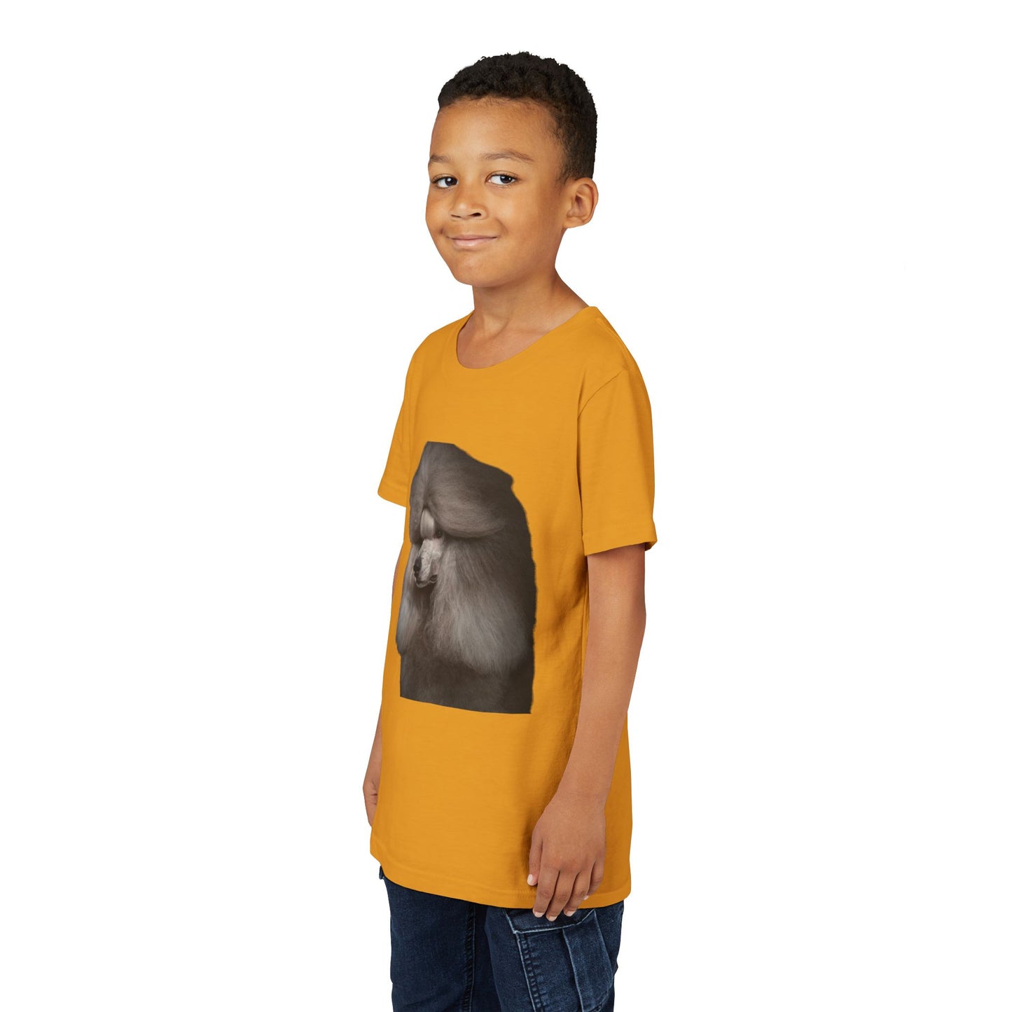 Poodle Head Youth Unisex Short Sleeve Crewneck Tee