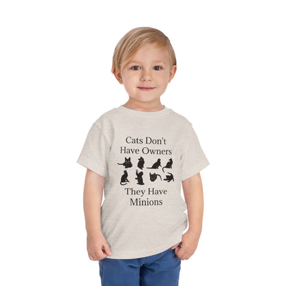 Cat Minions Toddler Unisex Short Sleeve Crewneck Tee